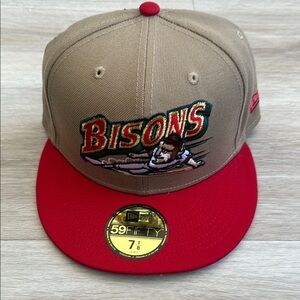 NEW ERA 9 FIFTY MiLB BUFFALO BISONS RE-DUB KHAKI RED